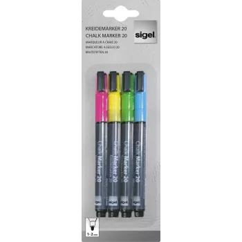 SIGEL Chalk Marker 20 okrugli vrh bijeli