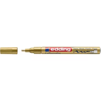 EDDING 4-753053 zlatni lak marker - okrugli vrh - širina linije 1-2 mm - aluminijsko tijelo - na bazi ulja - permanentni - visoko pokrivni
