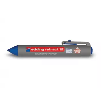 EDDING Retract 12 permanentni marker, klinasti vrh, širina linije 1,5-3 mm, plava tinta, pakiranje od 10