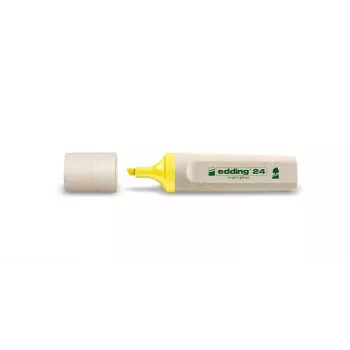 edding 24 EcoLine tekstni marker, žuti, klinasti vrh 2-5 mm, pakiranje od 10