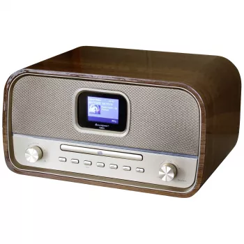 Soundmaster DAB970BR1 Table Radio DAB+, FM, AUX, Bluetooth, CD, USB, Battery Charging Function, Brown
