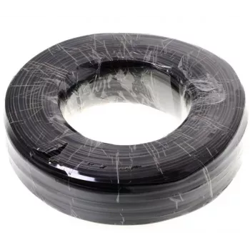 Helos Telephone Cable - 100 m - Flat - Black