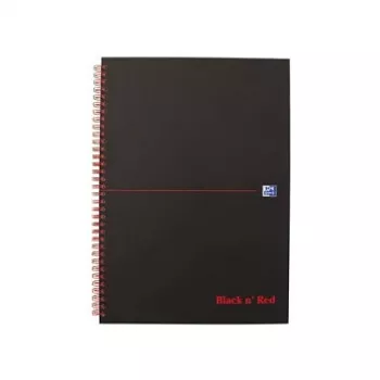 Oxford 400047609 bilježnica A4 kockasta crna 70 listova mat