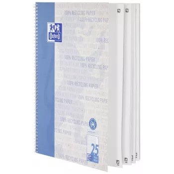 Oxford College blok A4+ 80 listova linirani 4 rupe bijeli 90 g/m²