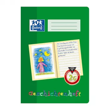 Oxford 100050092 bilježnica za priče A4, 16 listova, 90 g/m², zelena