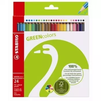 STABILO Green Colors olovke u boji - 2 mm - pakiranje od 24 komada