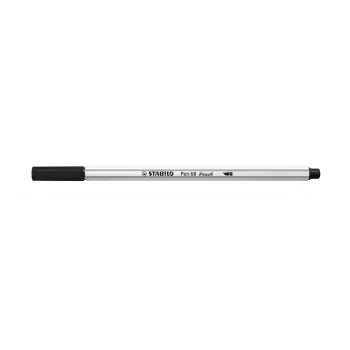 STABILO Pen 68 Brush - Medium - crna - vrh kista - tinta na bazi vode - Njemačka - odrasli i djeca