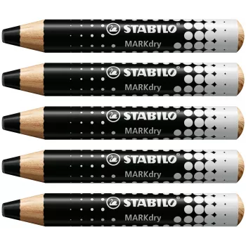 STABILO MARKdry drywipe marker olovka za bijele ploče crna pakiranje od 5 komada