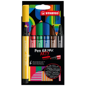 STABILO Pen 68 MAX pakiranje od 6 komada Arty Edition flomasteri s klinastim vrhom