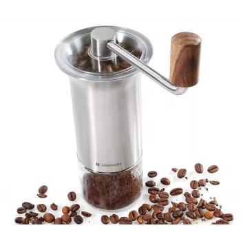 Zassenhaus Coffee Mill BARISTA Stainless Steel / Glass Manual Ceramic Burr Grinder