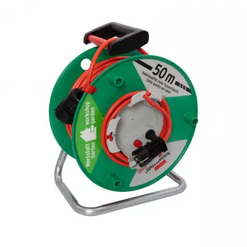 AKYGA AK-CR-04 bubanj s kabelom produžni kabel 50m 4 utičnice Schuko IP44 crna