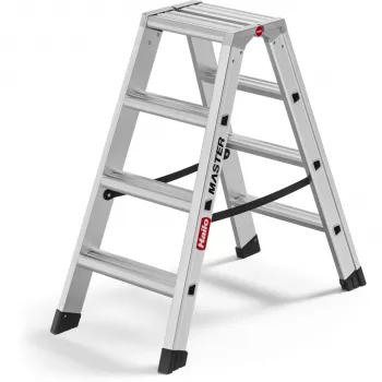 Hailo Master D100 2 x 4 stepenice dvostrane aluminijske stepenice, nosivost 150 kg, EN 131