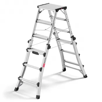 Hailo Master DTL100 2x4 - 2x6 stepenice teleskopske kombinirane ljestve 150 kg aluminij