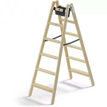 Hailo Master H80 2x6 stepenice obostrane stepenice, nosivost 150 kg, srebrne