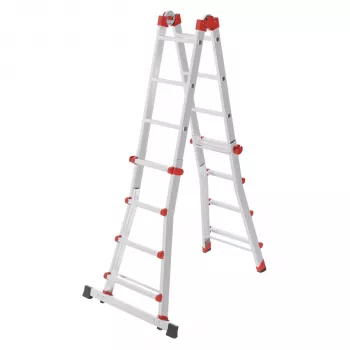 Hailo M80 4x4 ljestve s prečkama - kombinirane ljestve, aluminij, nosivost 150 kg
