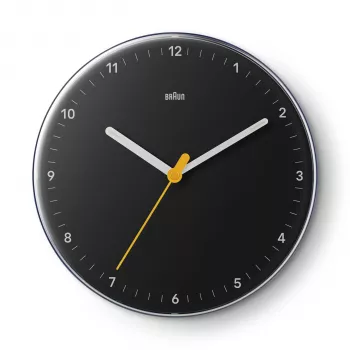 Braun BC 26 B crni kvarcni zidni sat (67682)