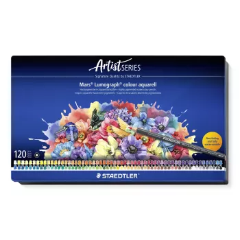 STAEDTLER Mars Lumograph Aquarell akvarelna olovka 104 M120, HB, sivi grafit, šesterokutna, PEFC certificirana, pojedinačna olovka