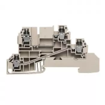 Weidmüller prolazna stezaljka, 2,5 mm², 24 A, 800 V, bež, vijčani priključak, 50 komada