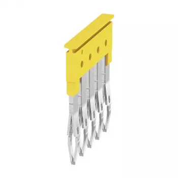 Weidmüller ZQV 2.5/5 poprečni spojnik, žuti, 5-polni, 24 A, 800 V, 2,5 mm²
