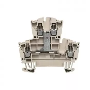Weidmüller 1022300000 prolazna stezaljka, 2-etažna, vijčani priključak, 500 V, 24 A, 4 mm², tamnobež