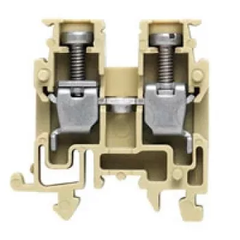 Weidmüller prolazna stezaljka, vijčani priključak, 2,5 mm², 800 V, 24 A, tamnobež, DIN tračnica TS 35