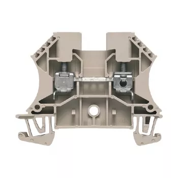 Weidmüller prolazna stezaljka, vijčani priključak, 4 mm², 32 A, 800 V, bež, montaža na DIN tračnicu, 100 komada
