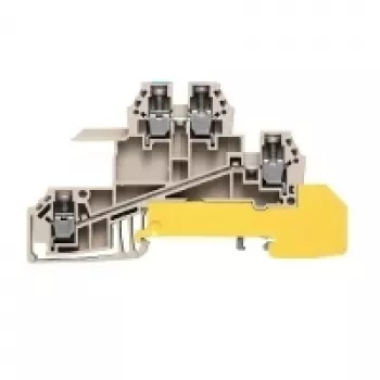 Weidmüller prolazna stezaljka, vijčani priključak, 2,5 mm², 24 A, 800 V, bež, 50 komada