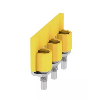 Weidmüller WQV 35N/3 poprečni spojnik, 3-polni, 10 mm razmak, žuti, 20 komada