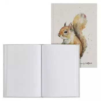 PAGNA bilježnica Squirrel DIN A5 točkasto kockasta bež tvrdi uvez 128 stranica
