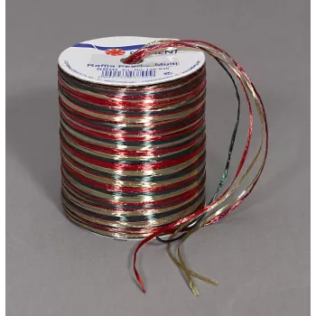 C.E. Pattberg darovna vrpca Raffia sjajna crveno-smeđe-zelena 3,0 mm x 50,0 m