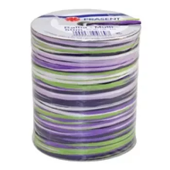 C.E. PATTBERG Raffia poklon vrpca mat ljubičasto-zelena-bijela 3,0 mm x 50,0 m
