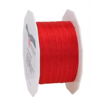 C.E. Pattberg Four Seasons svilena mat poklon vrpca crvena 10 mm x 25 m