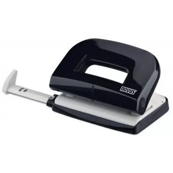 Novus Dahle E 210 Hole Punch Black - 10 Sheet Capacity, 2 Holes, 5.5 mm, Metal Construction