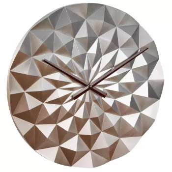TFA DIAMOND zidni sat metalik ružičasto zlatni 396 mm x 44 mm kvarcni analogni