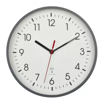 TFA Dostmann 60.3550.10 radio kontrolirani zidni sat 24,5 cm x 4,2 cm sivi