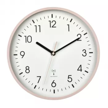 TFA Dostmann 60.3550.16 radio kontrolirani zidni sat 24,5 cm x 4,2 cm ružičasti