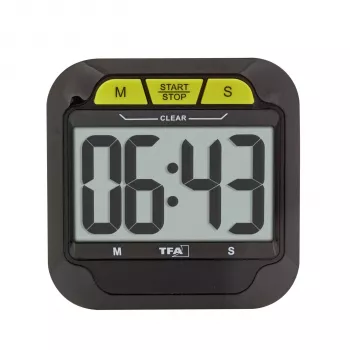 TFA Dostmann digitalni timer i štoperica s velikim znamenkama, crni (38.2054.01)