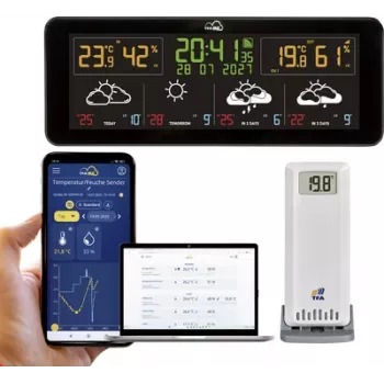 TFA TFA.me ID-07 35.8107.01 Wi-Fi bežična meteorološka postaja s 4-dnevnom prognozom, podržava do 50 senzora