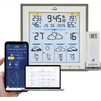 TFA TFA.me ID-08 Wi-Fi meteorološka postaja siva
