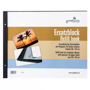 Goldbuch nadomjesni blok 38x30 cm crni s vijcima 83077