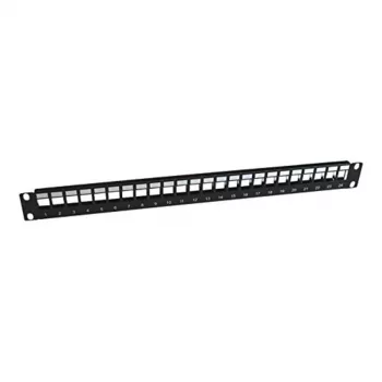 Panasonic 3SR-PATCH-24P 24-portna patch ploča (Keystone tip) uklj. 24 RJ45 Cat.6 UTP Keystone utičnice - crna