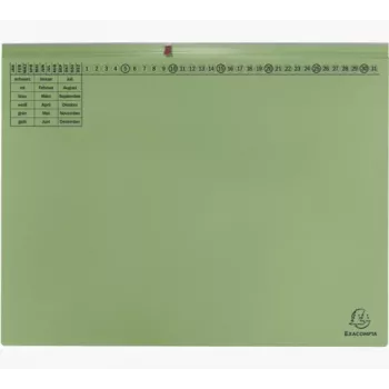 Exacompta 370225B registrator - karton - zeleni - 320 g/m² - 265 x 316 mm - A4