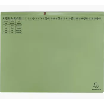 Exacompta 370325B registrator - karton - zeleni - 320 g/m² - 265 x 316 mm