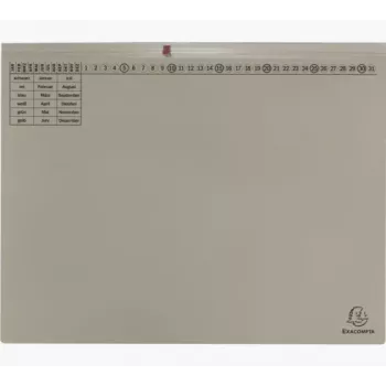 Exacompta 370410B registrator s polugom A4 80 mm hrbat sivi karton 320 g/m²