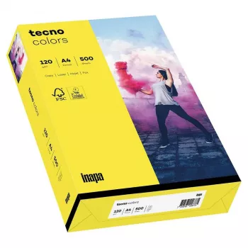 Papyrus Tecno Colors A4 kopirni papir, žuti, 120 g/m²