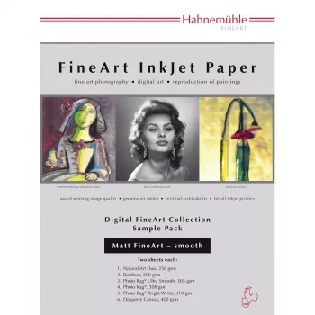 Hahnemühle Digital FineArt A4 testni paket mat, glatki papiri