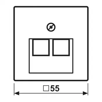 JUNG A 569-2 BFPLUA poklopac za UAE/IAE utičnicu, termoplast, boja bjelokosti