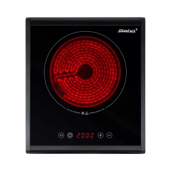 Steba HK 25 Keramička staklokeramička ploča 2000W 1 zona kuhanja crna/srebrna
