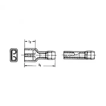 Klauke plosnata čahura 0,5-1 mm² 820/2V