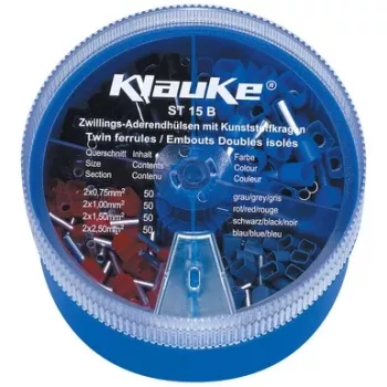 Klauke sortiment kabelskih ušica 1000 komada 0,5-2,5 mm²